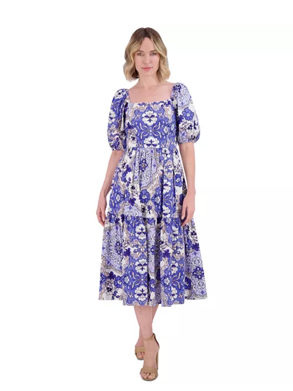 Vince Camuto
Women's Floral-Print Puffed-Sleeve Dress sz 8 NWT